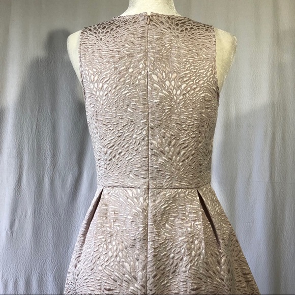 Frenchi Light Pink Metallic Fit & Flare Dress - Picture 5 of 8